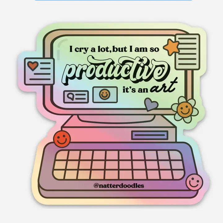 I Cry A Lot But I Am So Productive - Taylor Swift Sticker