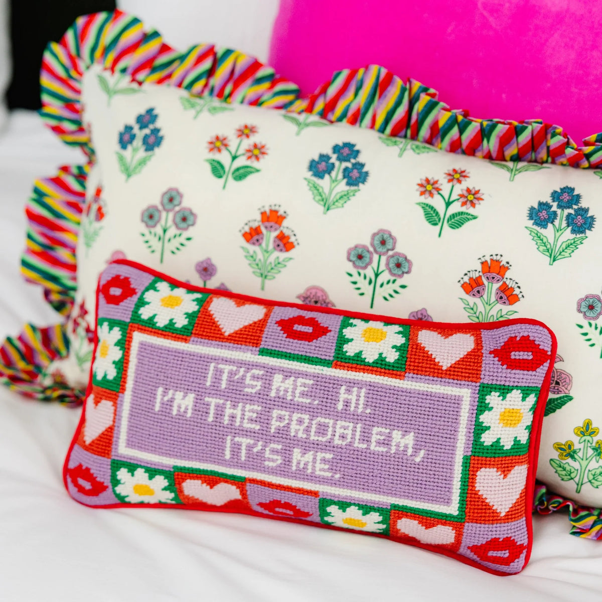 It's Me Needlepoint Pillow