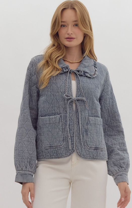 Bow Perfectly Denim Jacket