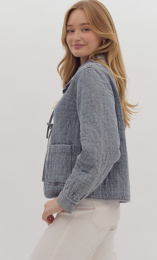 Bow Perfectly Denim Jacket