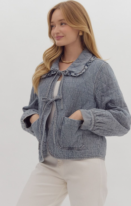 Bow Perfectly Denim Jacket