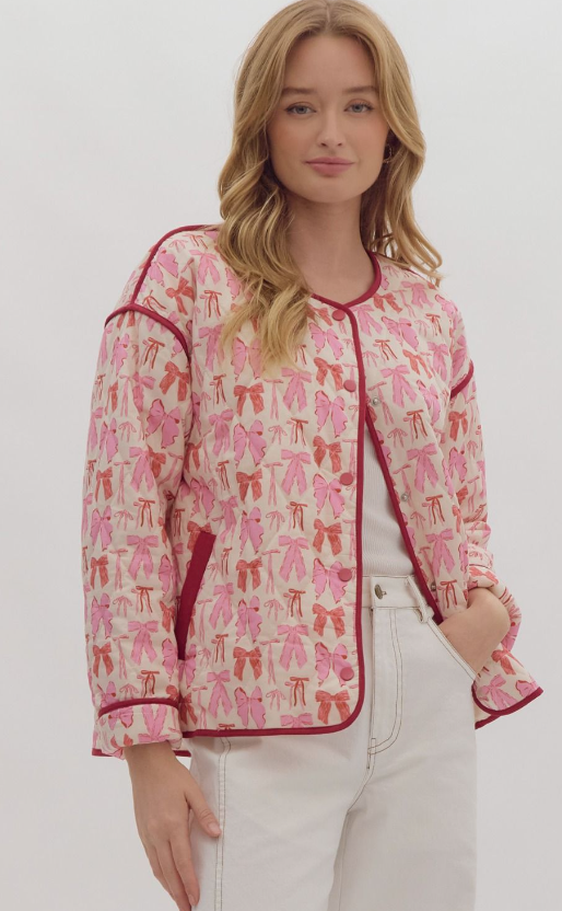 Darling Bow Jacket Pink