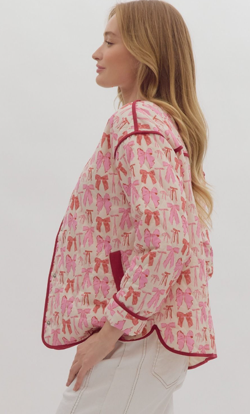 Darling Bow Jacket Pink