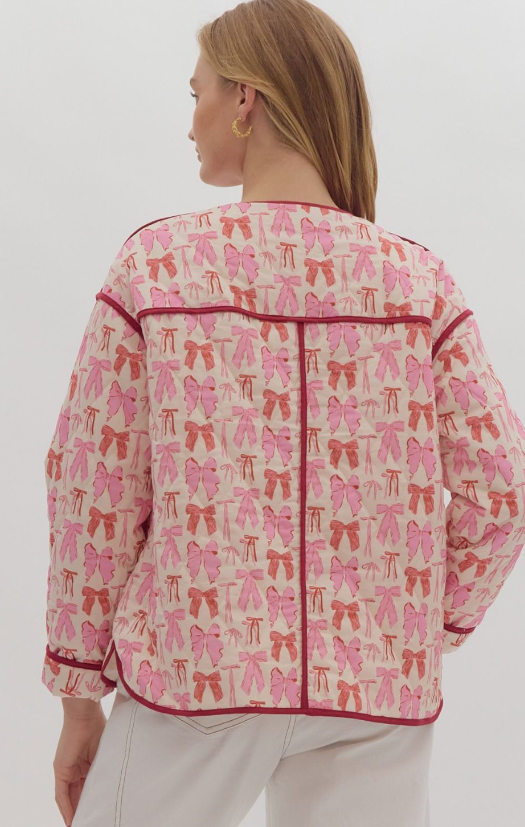 Darling Bow Jacket Pink