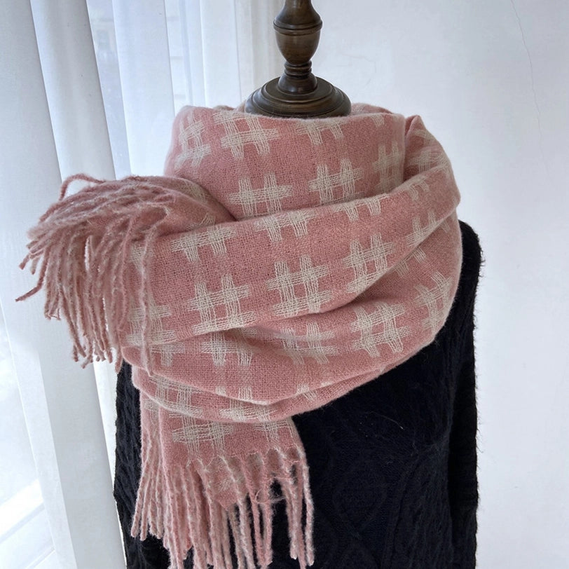 Pink Knit Scarf