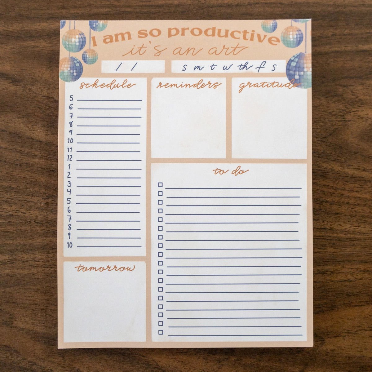 "I Am So Productive, It's An Art" Daily Planner Notepad