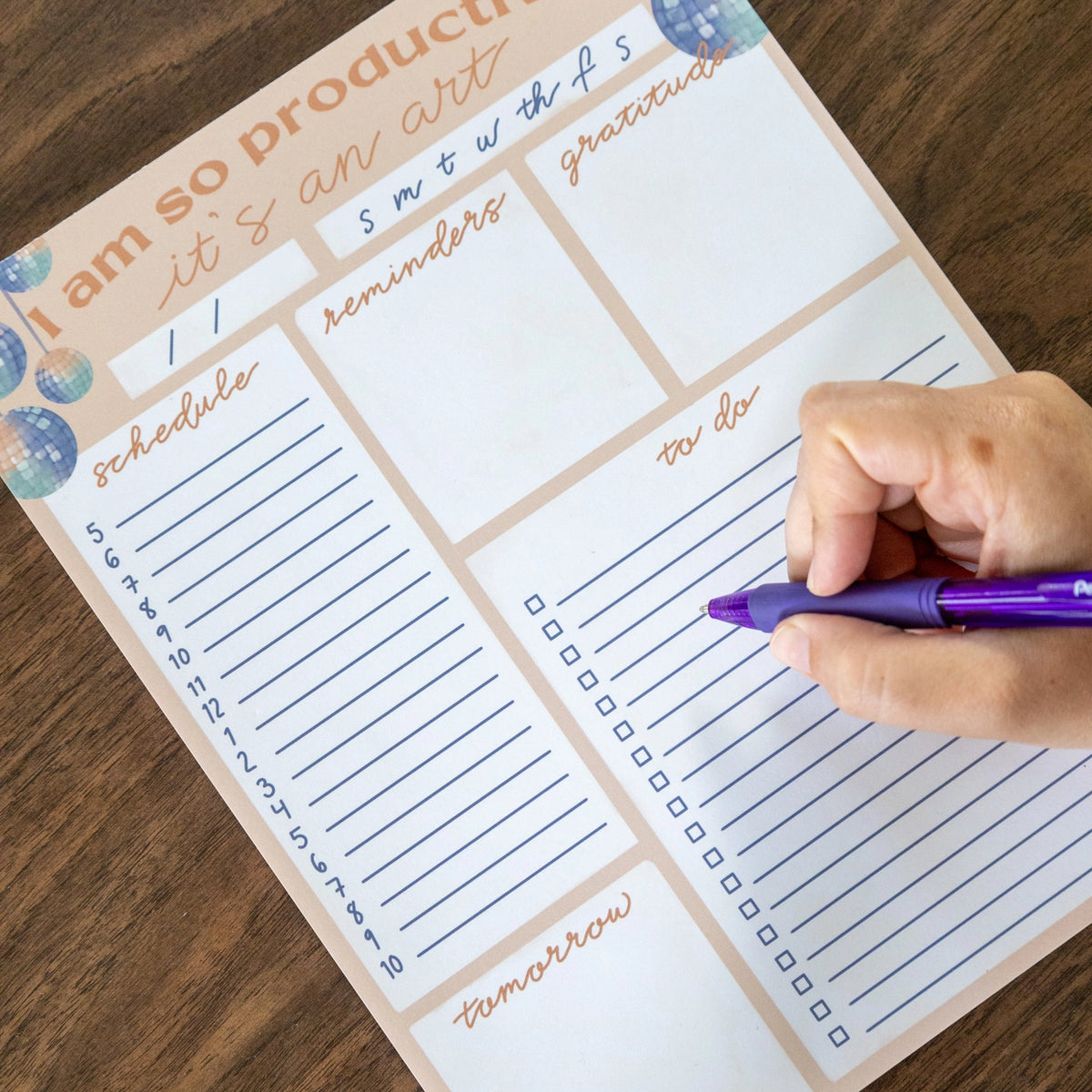 "I Am So Productive, It's An Art" Daily Planner Notepad