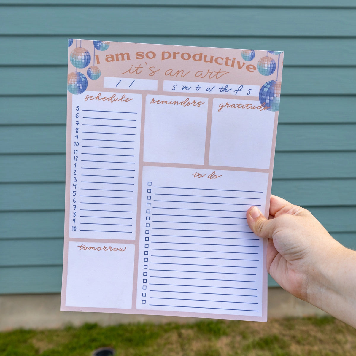 "I Am So Productive, It's An Art" Daily Planner Notepad