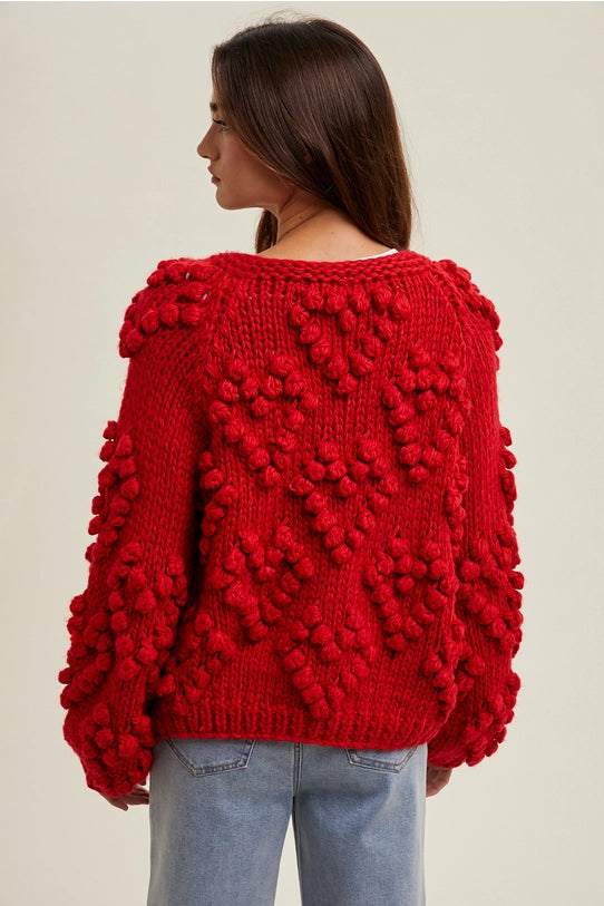 Always Have My Heart Cardigan Red