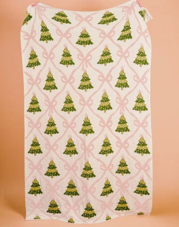 Twinkling Trees Cozy Blanket