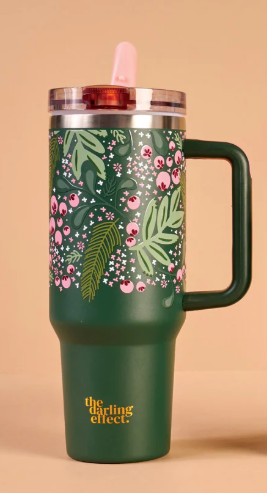 40 oz Lifestyle Flip Straw Tumbler-Jolly Sprig