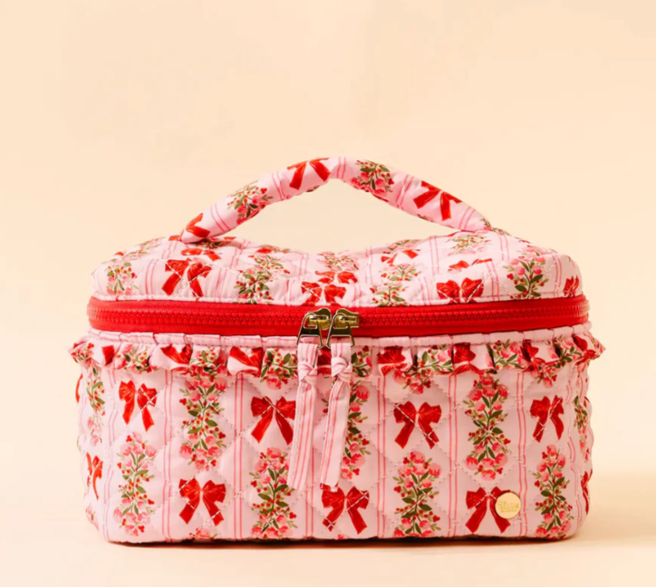 Glam & Go Quilted Cosmetic Bag-Oh So Merry