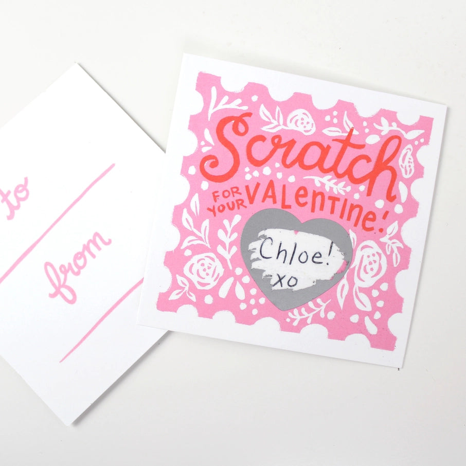 Scratch-Off Valentines - Floral