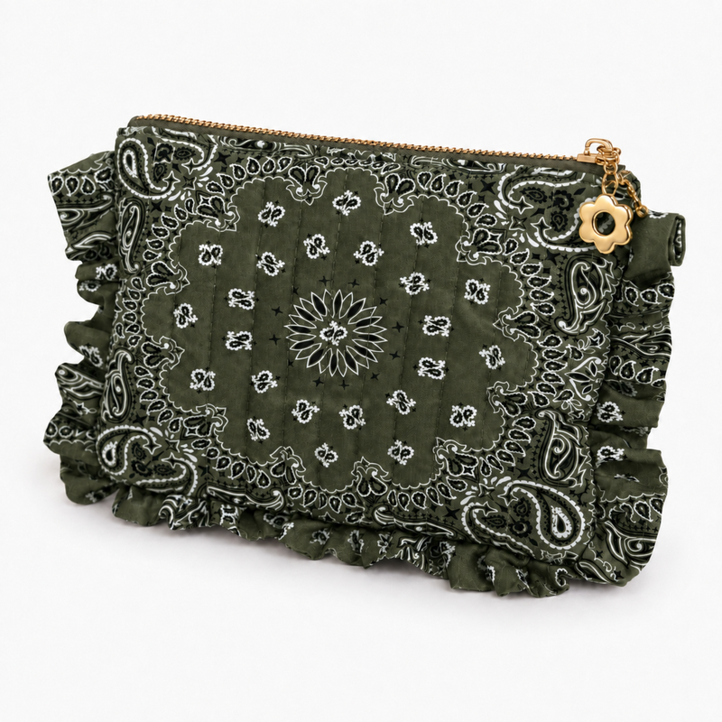 Bandana Ruffle Everything Bag Coco Brown - Curator and Co. 