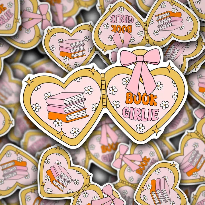 Book Girlie Locket Sticker