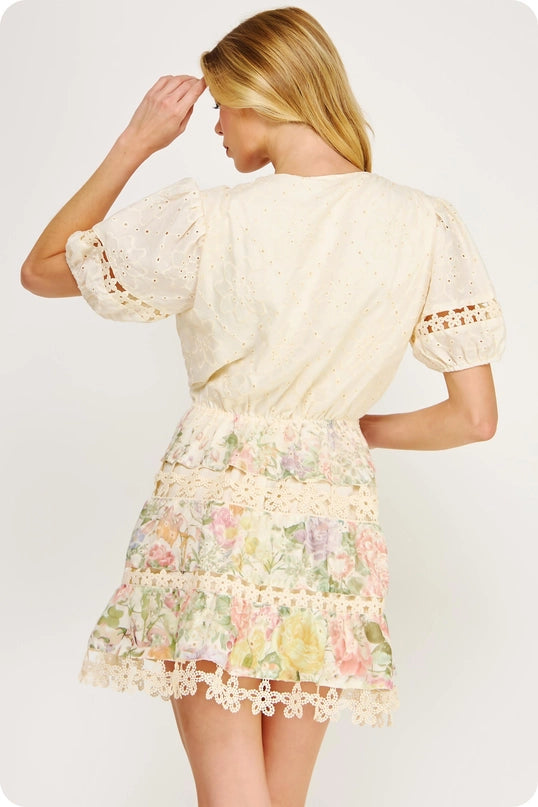 Blushing Bloom Tiered Dress - Curator and Co. 