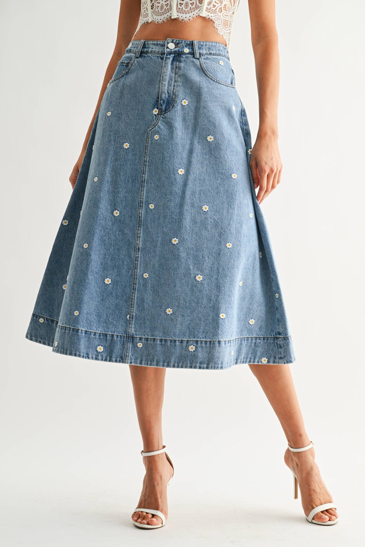 Daisy Days Denim Skirt