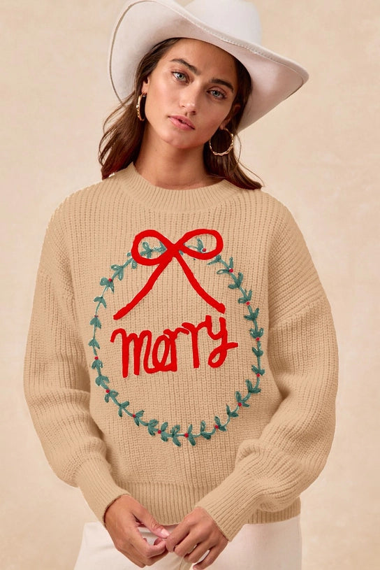 The Merry Bow Sweater - Curator and Co. 