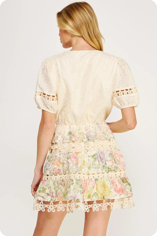 Blushing Bloom Tiered Dress - Curator and Co. 