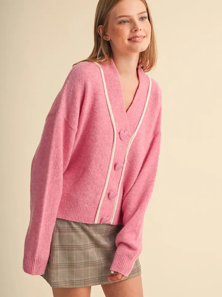 Paper Hearts Pink Sweater