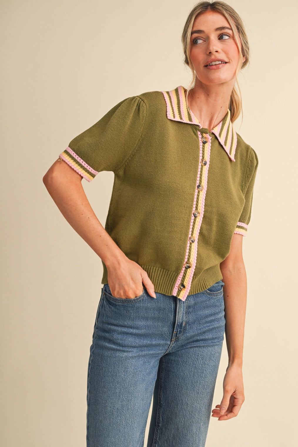 Bloom & Button Knit - Curator and Co. 