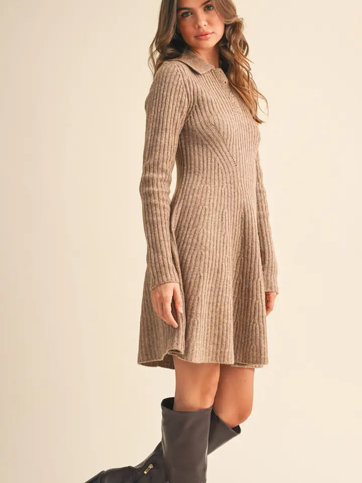 Coffee Date Sweater Dress