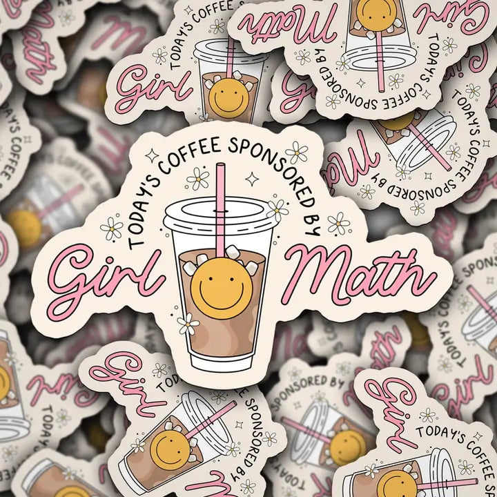 Coffee Sponsored By Girl Math Sticker