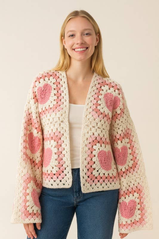 Pink Posie Cardigan