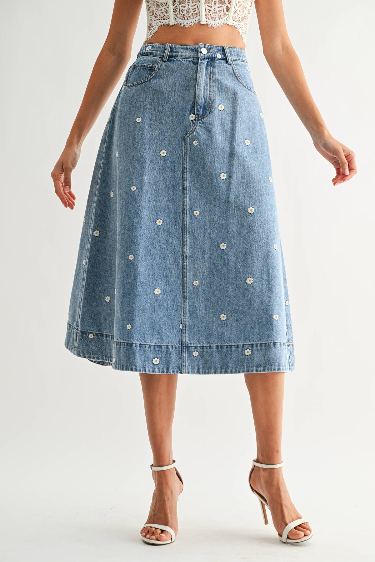 Daisy Days Denim Skirt