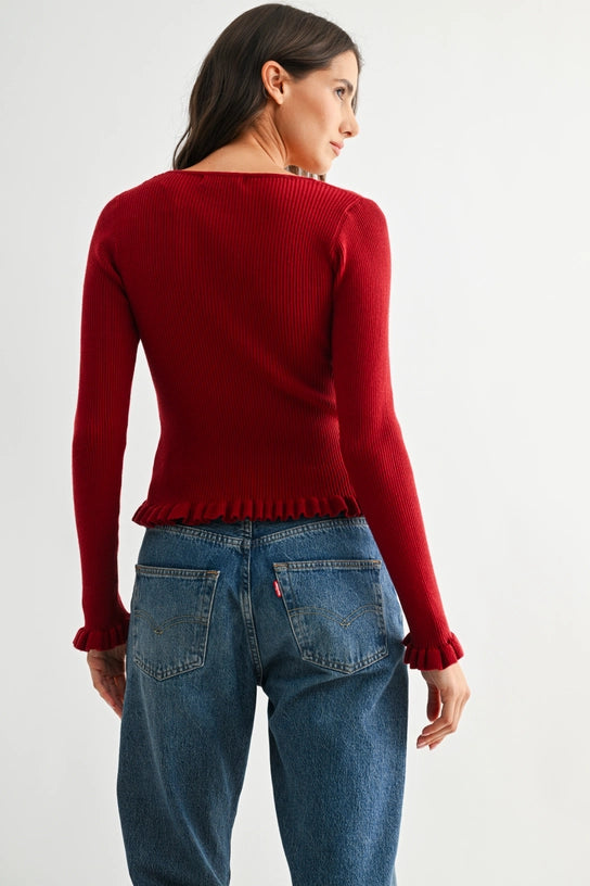 Love Haze Cardigan Red