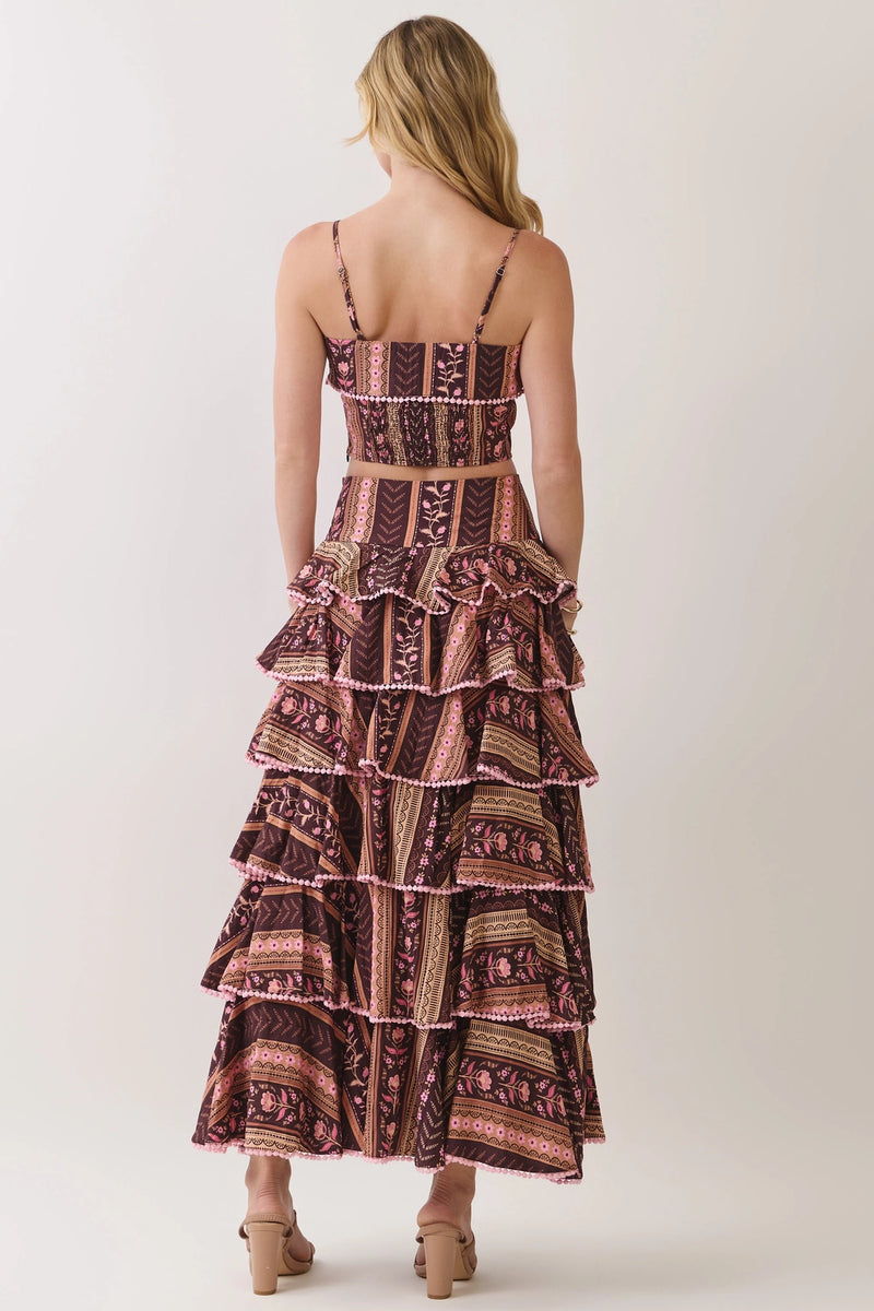 Midnight Bloom Tiered Maxi Set - Curator and Co. 