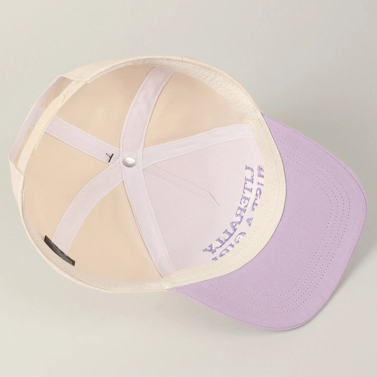 Literally Just A Girl Embroidery Two Tone Trucker Hat