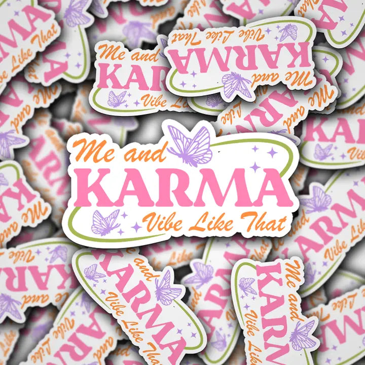 Pink Me and Karma Vibe Like That Sticker