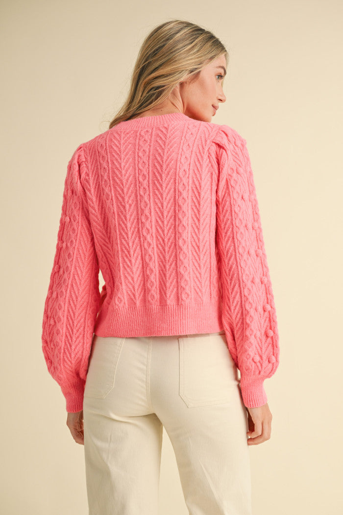 Lovely Darling Bow Front Cardigan Pink