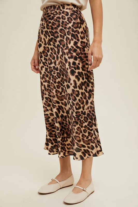 Wildly Lovely Leopard Midi Skirt