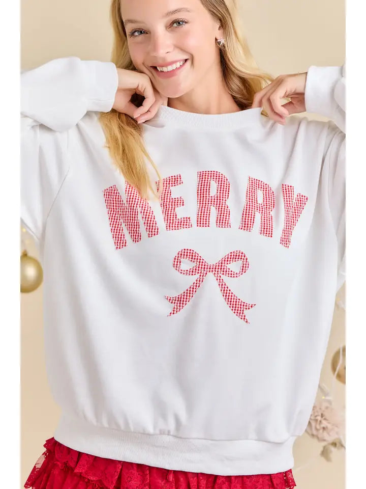 Merry Gingham Pullover