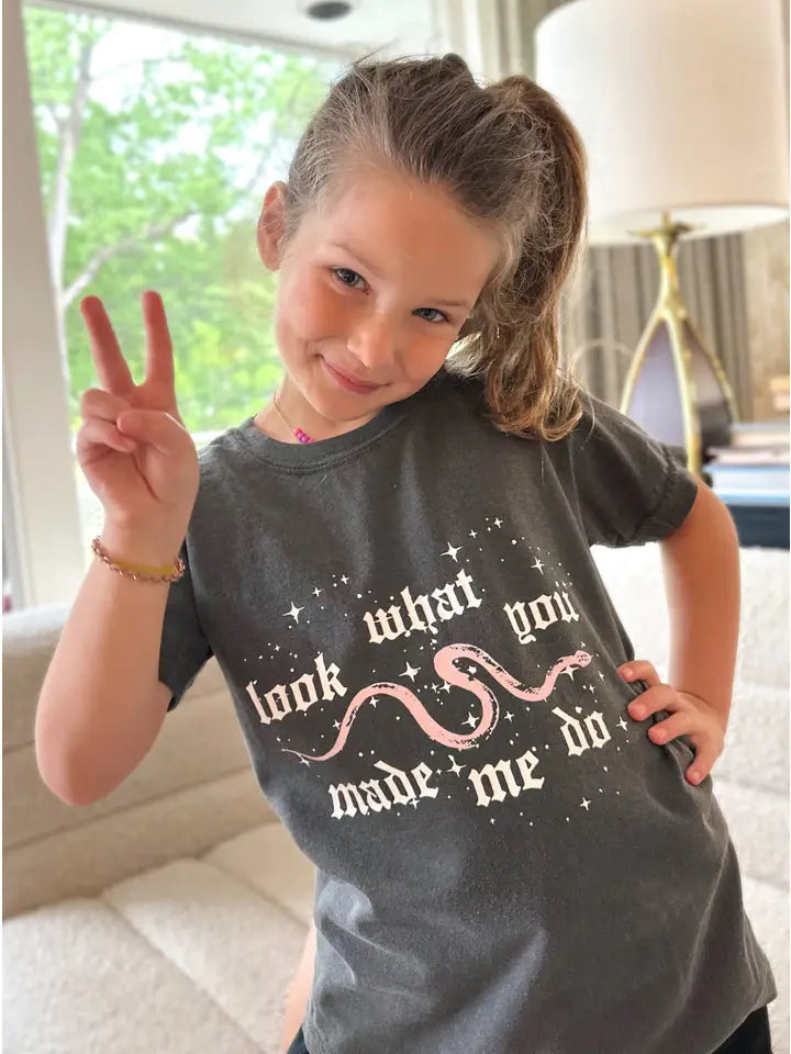 Kids Look What You Made Me Do Graphic Tee