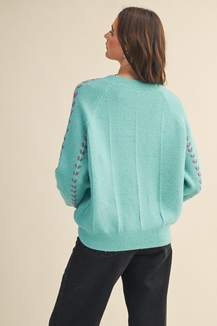 Sweetheart Stitched Pullover