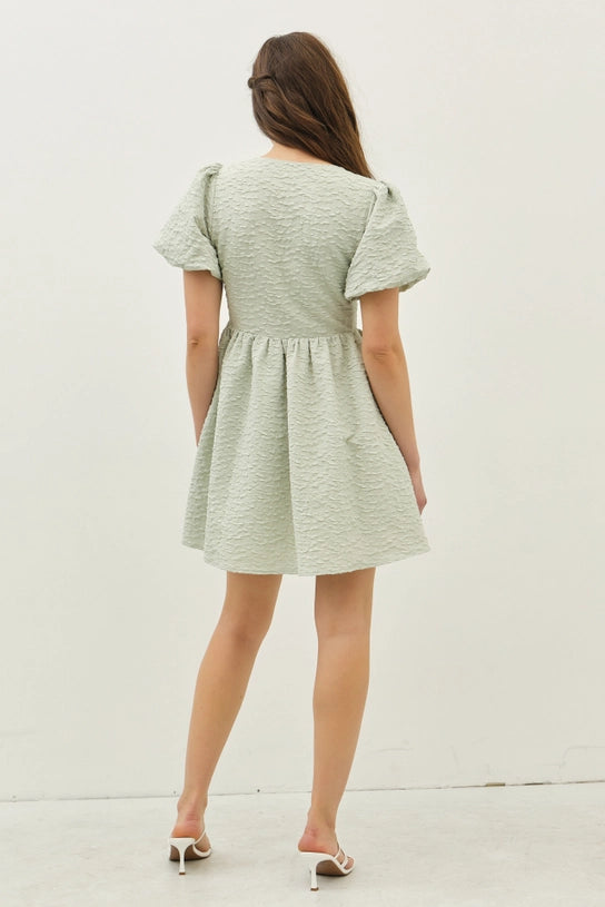 The Sage Blossom Bow Dress