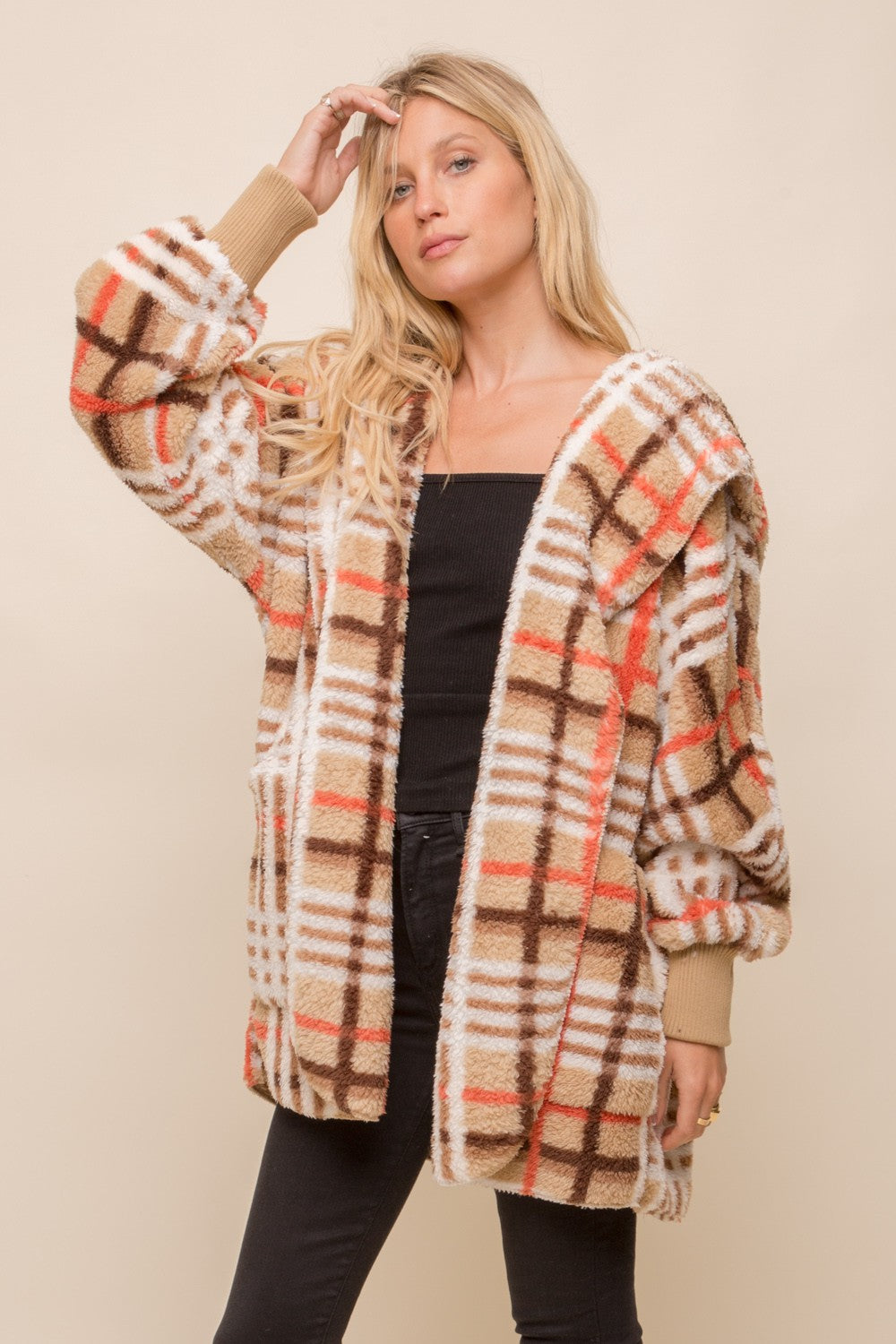 Plaid Cozy Cardigan