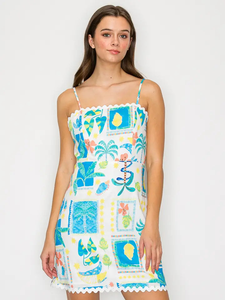 Island Postcard Dress